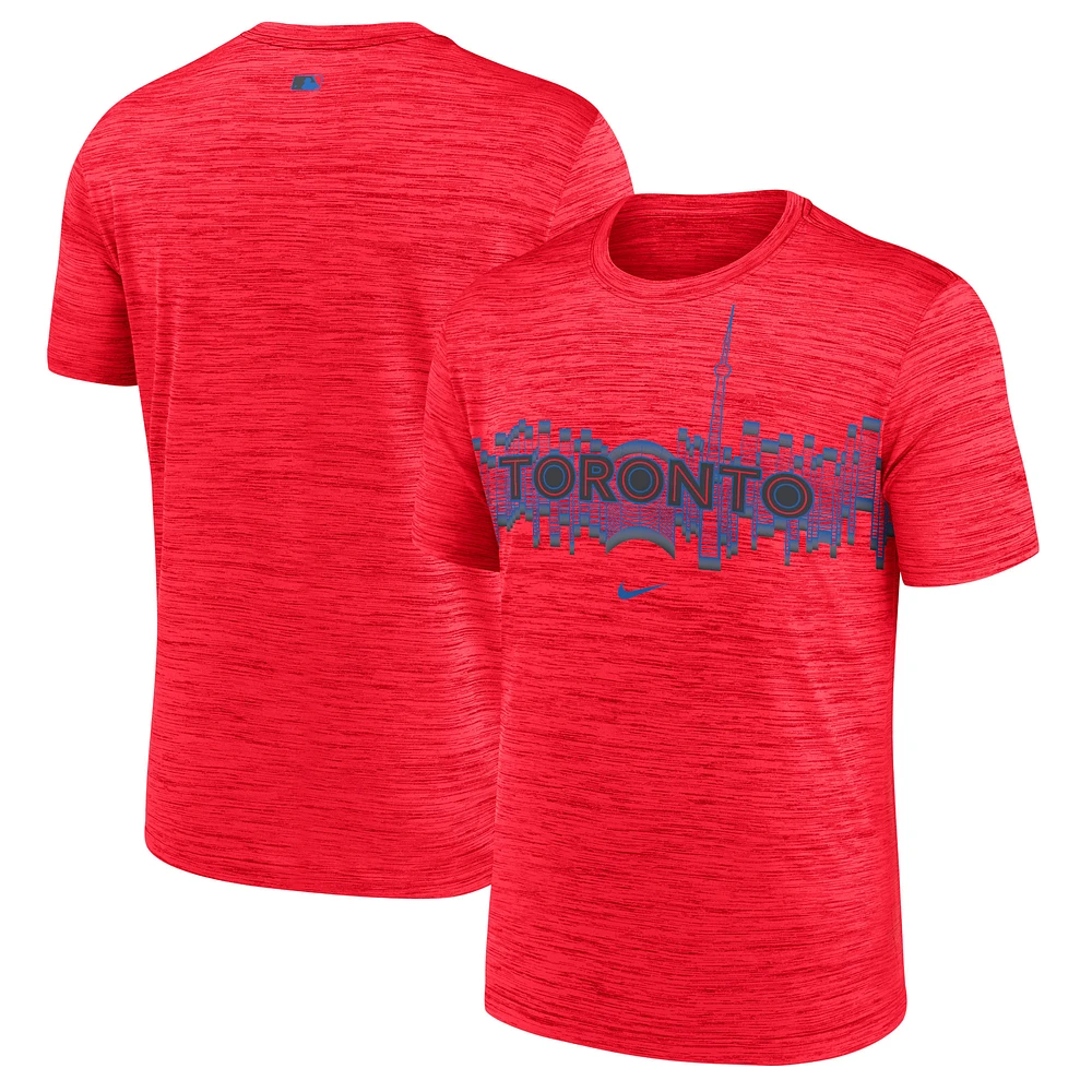 Men's Nike Red Toronto Blue Jays 2024 City Connect Authentic Collection Practice Velocity Performance T-Shirt