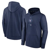 Men's Nike Navy Chicago Cubs Authentic Collection City Connect Practice Performance Pullover Hoodie