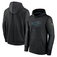 Men's Nike  Black Tampa Bay Rays 2024 City Connect Authentic Collection Practice Performance Pullover Hoodie