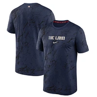 Men's Nike Navy Cleveland Guardians 2024 City Connect Authentic Collection Practice Velocity Performance T-Shirt