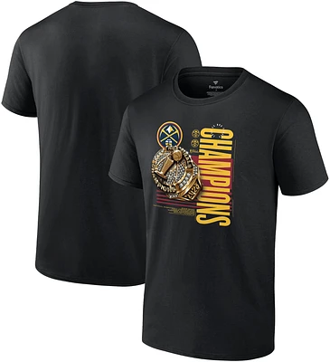 Men's Fanatics Black Denver Nuggets 2023 NBA Finals Champions Slam Bling Ring T-Shirt