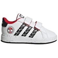 Infant adidas White Spider-Man Grand Court CF Shoes