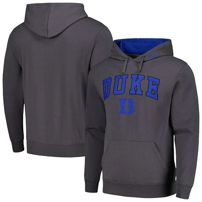 Men's Colosseum Charcoal Duke Blue Devils Arch & Logo 3.0 Pullover Hoodie