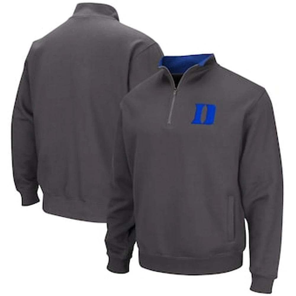 Men's Colosseum Charcoal Duke Blue Devils Tortugas Quarter-Zip Top