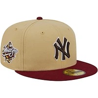 Men's New Era Vegas Gold/Cardinal New York Yankees 2-Tone 59FIFTY Fitted Hat