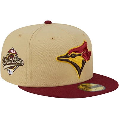 Men's New Era Vegas Gold/Cardinal Toronto Blue Jays 2-Tone 59FIFTY Fitted Hat