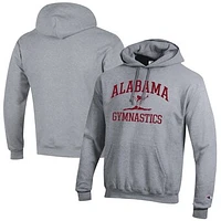 Men's Champion  Gray Alabama Crimson Tide Gymnastics Icon Powerblend Pullover Hoodie