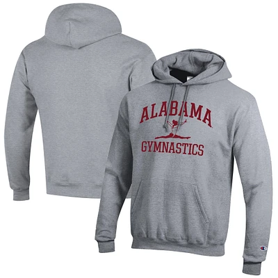 Men's Champion  Gray Alabama Crimson Tide Gymnastics Icon Powerblend Pullover Hoodie