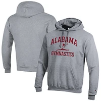 Men's Champion  Gray Alabama Crimson Tide Gymnastics Icon Powerblend Pullover Hoodie
