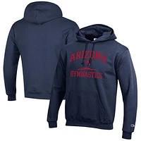 Men's Champion  Navy Arizona Wildcats Gymnastics Icon Powerblend Pullover Hoodie