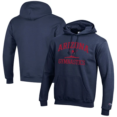 Men's Champion  Navy Arizona Wildcats Gymnastics Icon Powerblend Pullover Hoodie