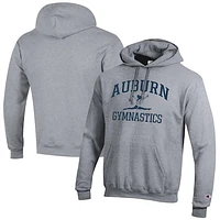 Men's Champion  Gray Auburn Tigers Gymnastics Icon Powerblend Pullover Hoodie