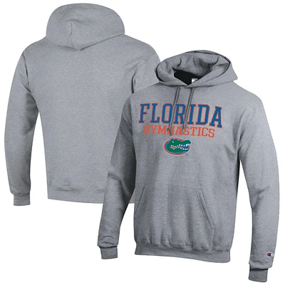 Men's Champion  Gray Florida Gators Gymnastics Stack Powerblend Pullover Hoodie