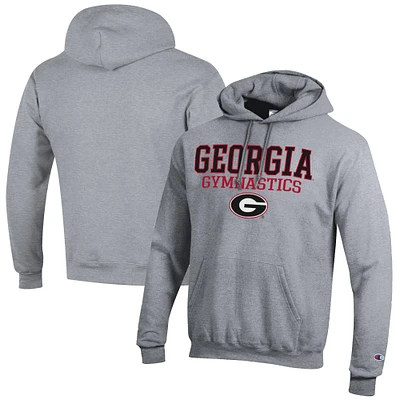 Men's Champion Georgia Bulldogs Gymnastics Stack Powerblend Pullover Hoodie