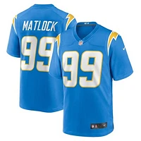 Men's Nike Scott Matlock Powder Blue Los Angeles Chargers Team Game Jersey