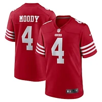 Men's Nike Jake Moody Scarlet San Francisco 49ers Team Game Jersey