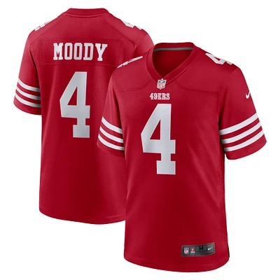 Men's Nike Jake Moody Scarlet San Francisco 49ers Team Game Jersey