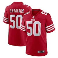 Men's Nike Jalen Graham Scarlet San Francisco 49ers Team Game Jersey