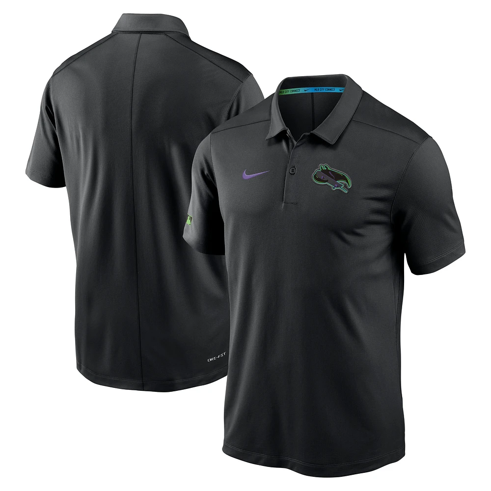 Men's Nike  Black Tampa Bay Rays 2024 City Connect Authentic Collection Performance Victory Polo