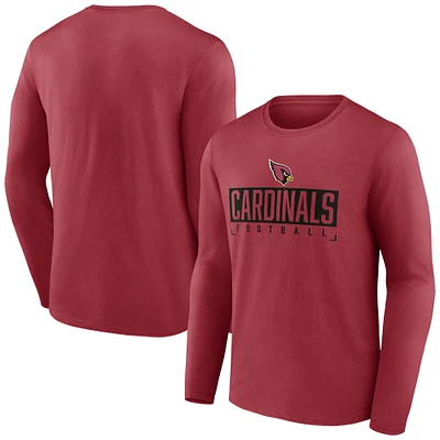 Men's Fanatics Cardinal Arizona Cardinals Big & Tall Wordmark Long Sleeve T-Shirt