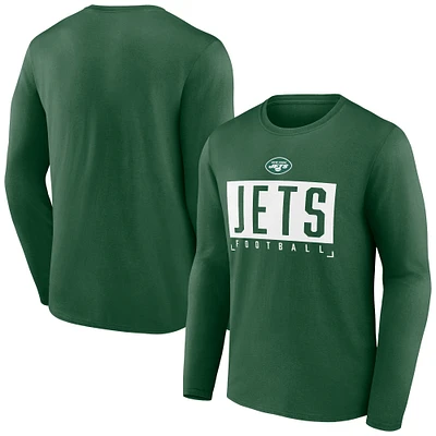 Men's Fanatics Green New York Jets Big & Tall Wordmark Long Sleeve T-Shirt