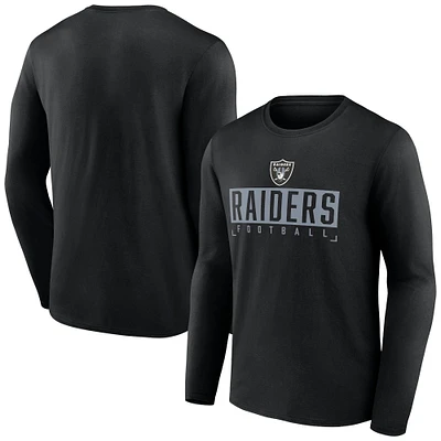 Men's Fanatics Black Las Vegas Raiders Big & Tall Wordmark Long Sleeve T-Shirt