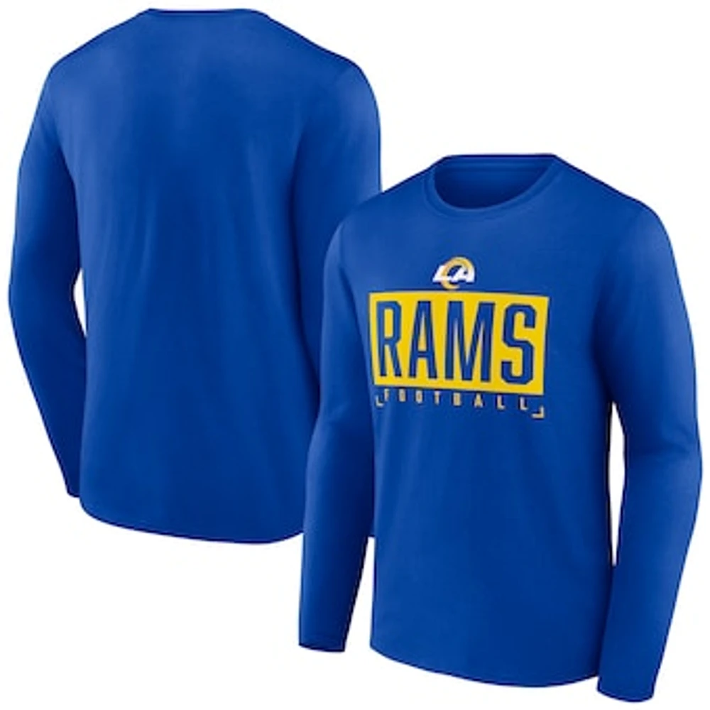 Men's Fanatics Royal Los Angeles Rams Big & Tall Wordmark Long Sleeve T-Shirt