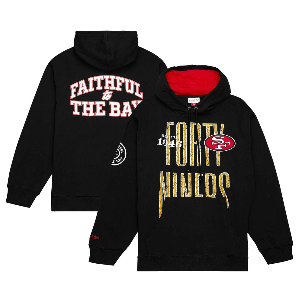 Men's Mitchell & Ness Black San Francisco 49ers Faithful to The Bay OG Pullover Hoodie