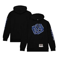 Men's Mitchell & Ness Black New York Giants Gridiron Classics Big Face 7.0 Pullover Hoodie