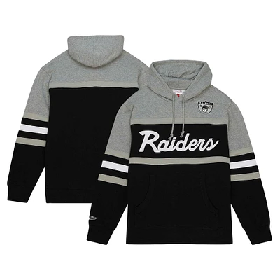 Men's Mitchell & Ness Black/Gray Oakland Raiders Head Coach Pullover Hoodie