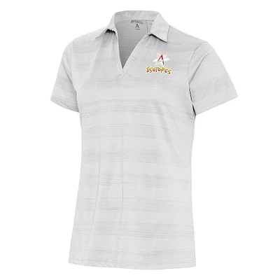 Women's Antigua White Albuquerque Isotopes Compass Polo