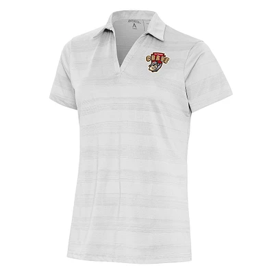 Women's Antigua White Altoona Curve Compass Polo