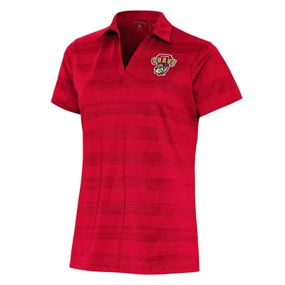 Women's Antigua Red Altoona Curve Compass Polo