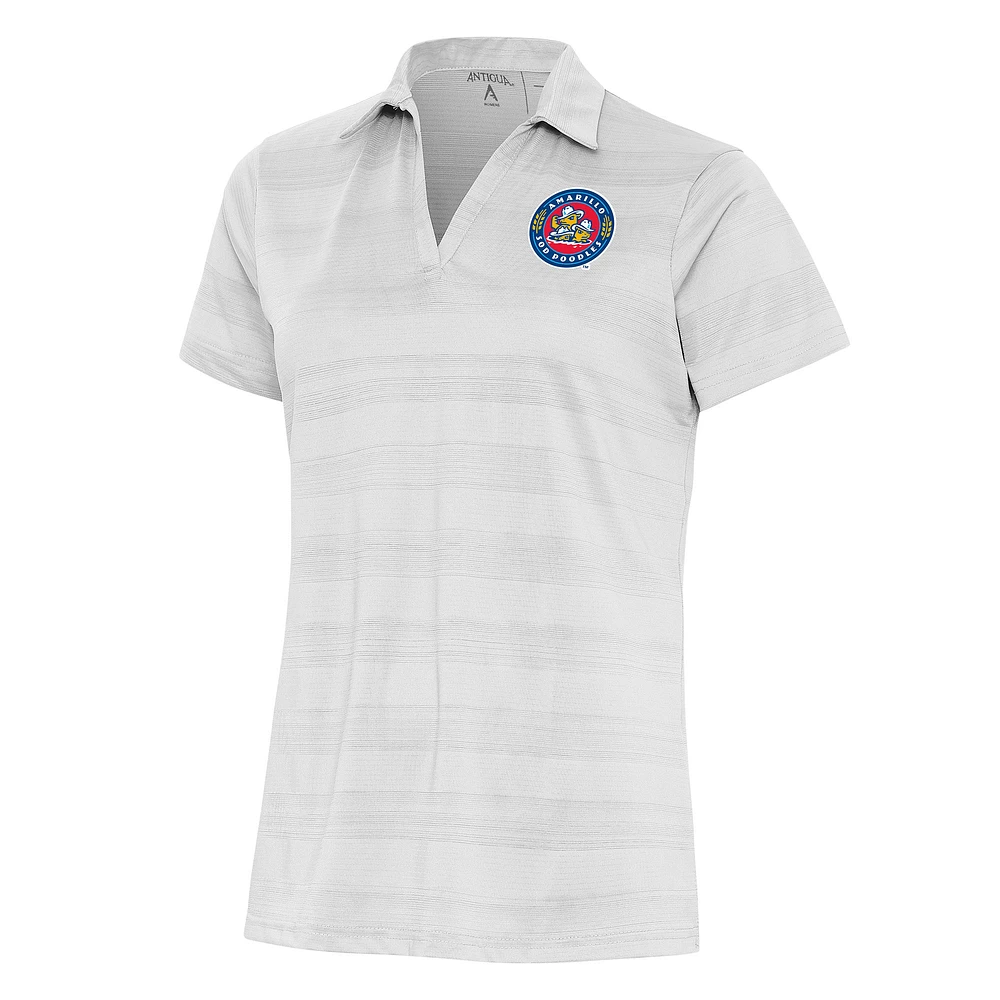 Women's Antigua White Amarillo Sod Poodles Compass Polo