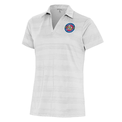 Women's Antigua White Amarillo Sod Poodles Compass Polo
