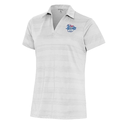 Women's Antigua White Corpus Christi Hooks Compass Polo