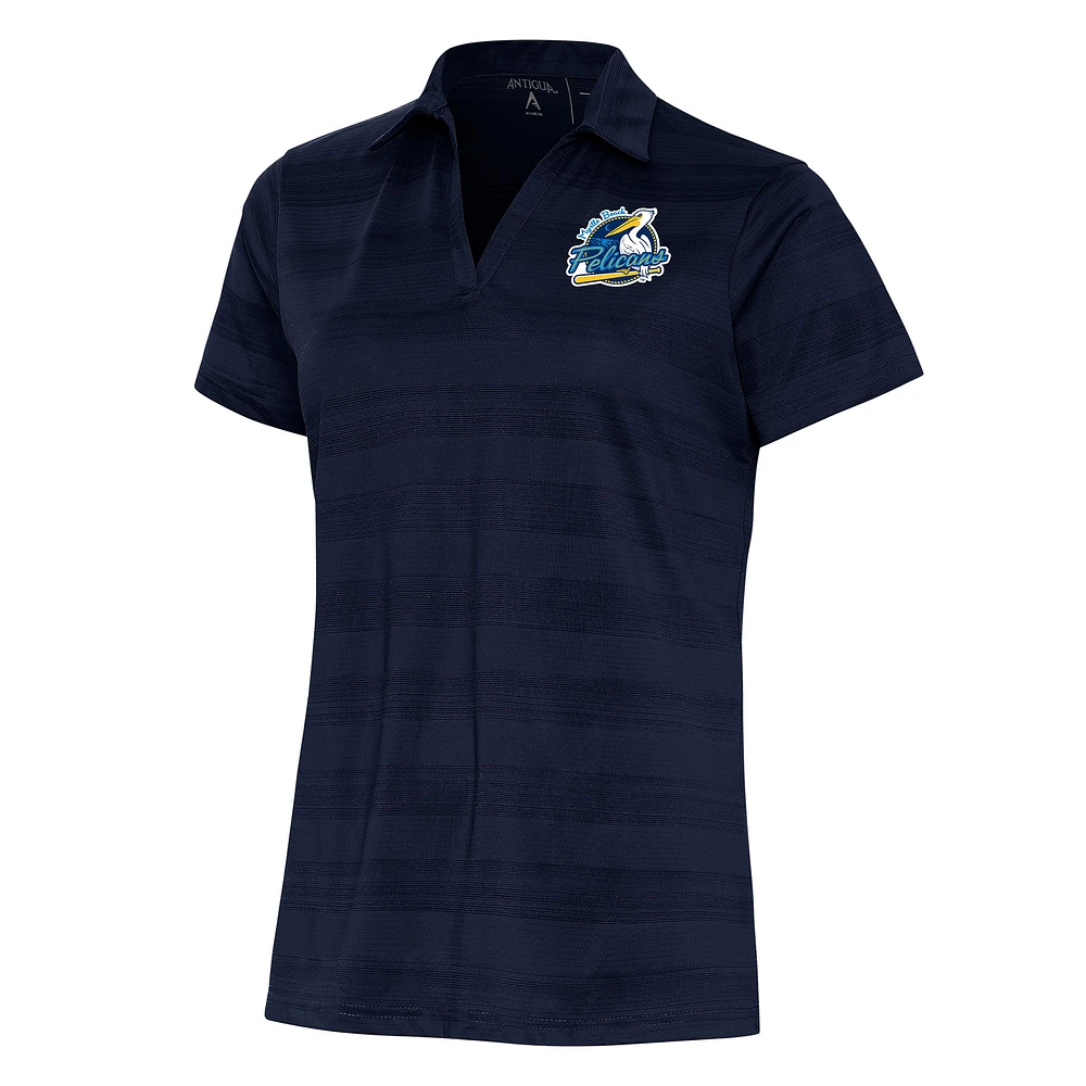 Women's Antigua Navy Myrtle Beach Pelicans Compass Polo