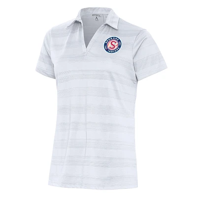 Women's Antigua White Spokane Indians Compass Polo