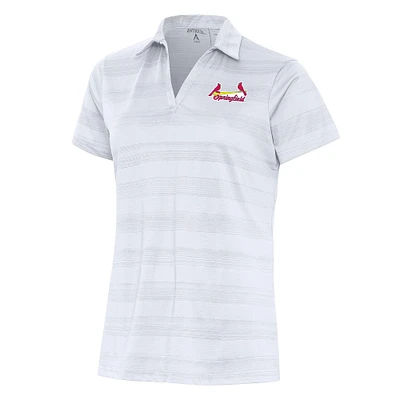 Women's Antigua White Springfield Cardinals Compass Polo