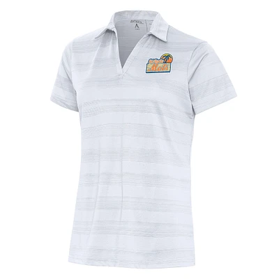 Women's Antigua White St. Lucie Mets Compass Polo