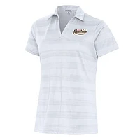 Women's Antigua White Visalia Rawhide Compass Polo