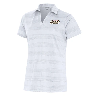 Women's Antigua White Visalia Rawhide Compass Polo