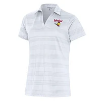 Women's Antigua White Worcester Red Sox Compass Polo