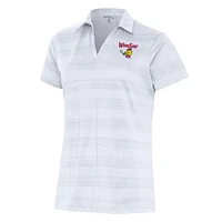 Women's Antigua White Worcester Red Sox Compass Polo