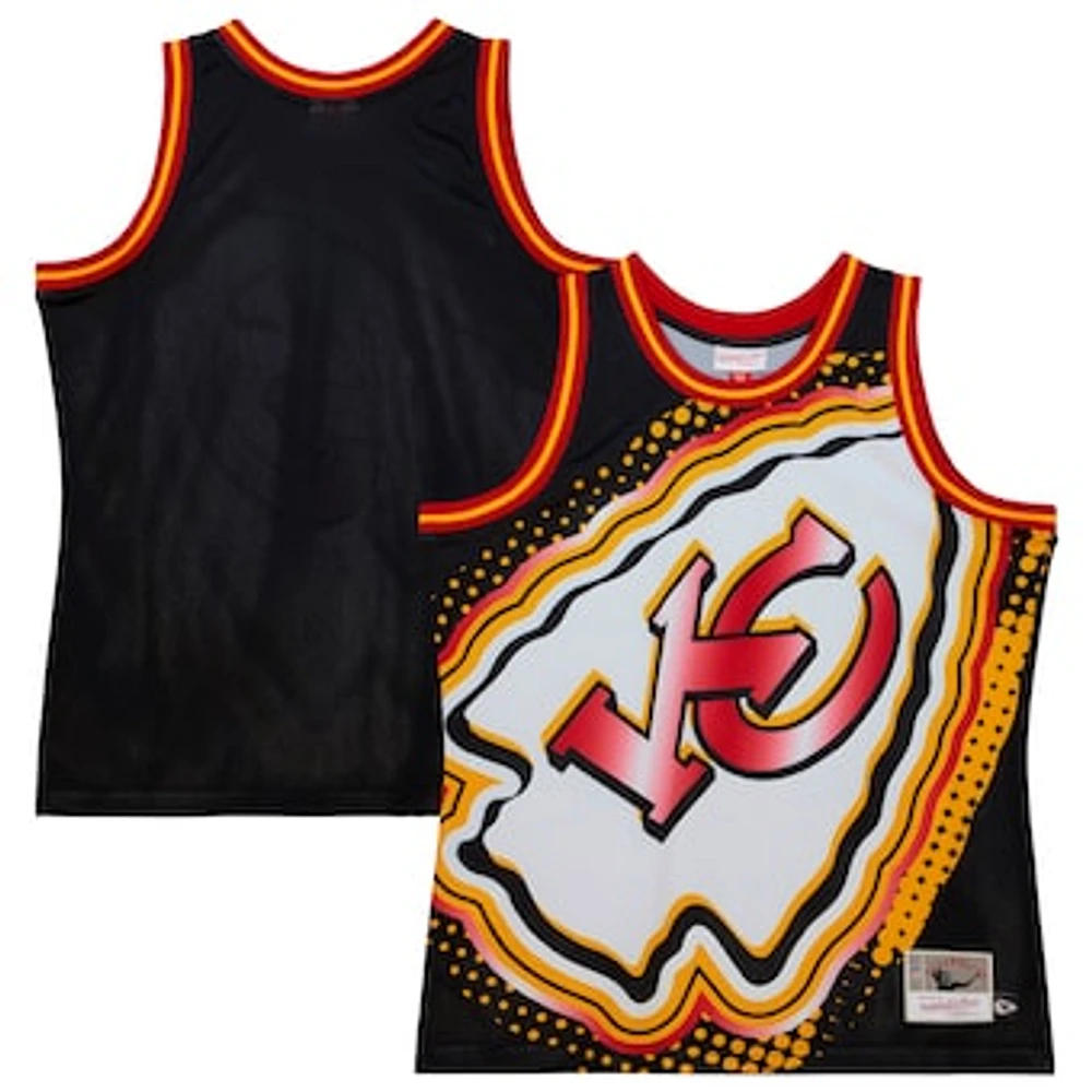 Men's Mitchell & Ness Black Kansas City Chiefs Big Face 7.0 Fashion Tank Top