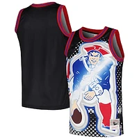 Men's Mitchell & Ness Black New England Patriots Big Face 7.0 Fashion Tank Top