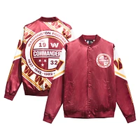 Men's Chalk Line Burgundy Washington Commanders Fanimation Satin Full-Snap Jacket