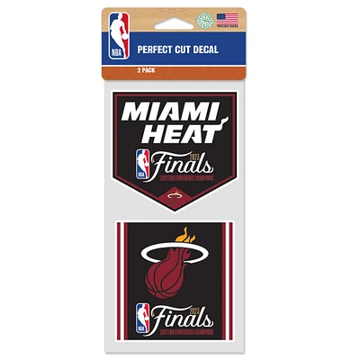 WinCraft Miami Heat 2023 Eastern Conference Champions 4" x 8" Two-Pack Perfect Cut Decal Set