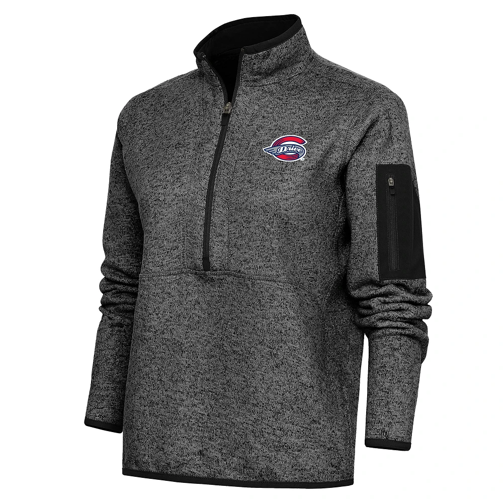 Women's Antigua Heather Greenville Drive Fortune Half-Zip Pullover Jacket
