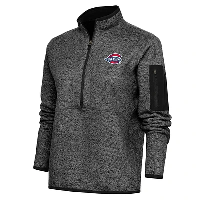 Women's Antigua Heather Greenville Drive Fortune Half-Zip Pullover Jacket